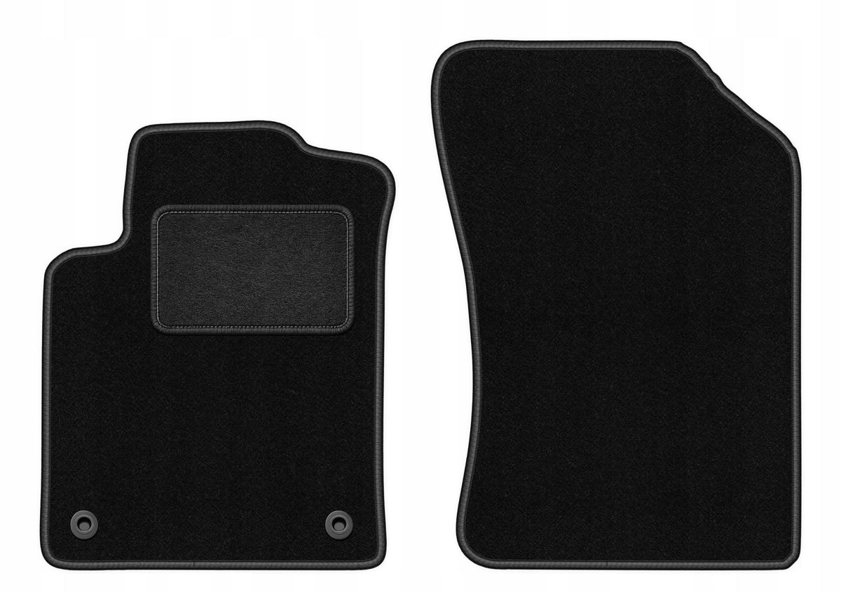 Velour rugs for Citroen DS3 2009-2016 front LUX black 2 pcs.