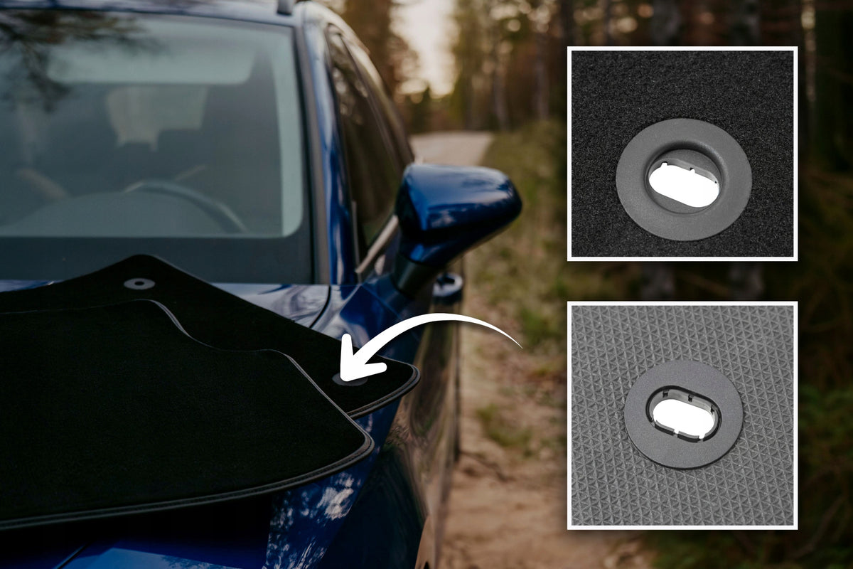 Velour rugs for Ford S-MAX MK1 2006-2012 set DURBAN black 3 pcs. Manufacturer Wielganizator