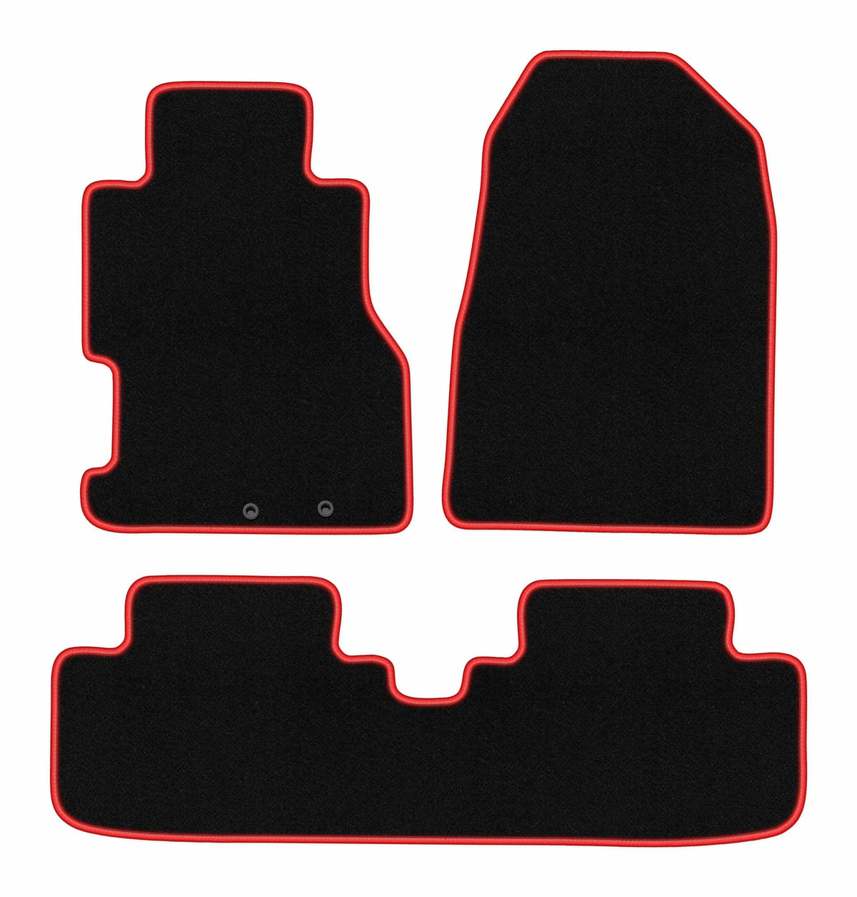 Velour rugs for Honda Civic VII 2001-2005 set CARLUX-RED 3 pcs.