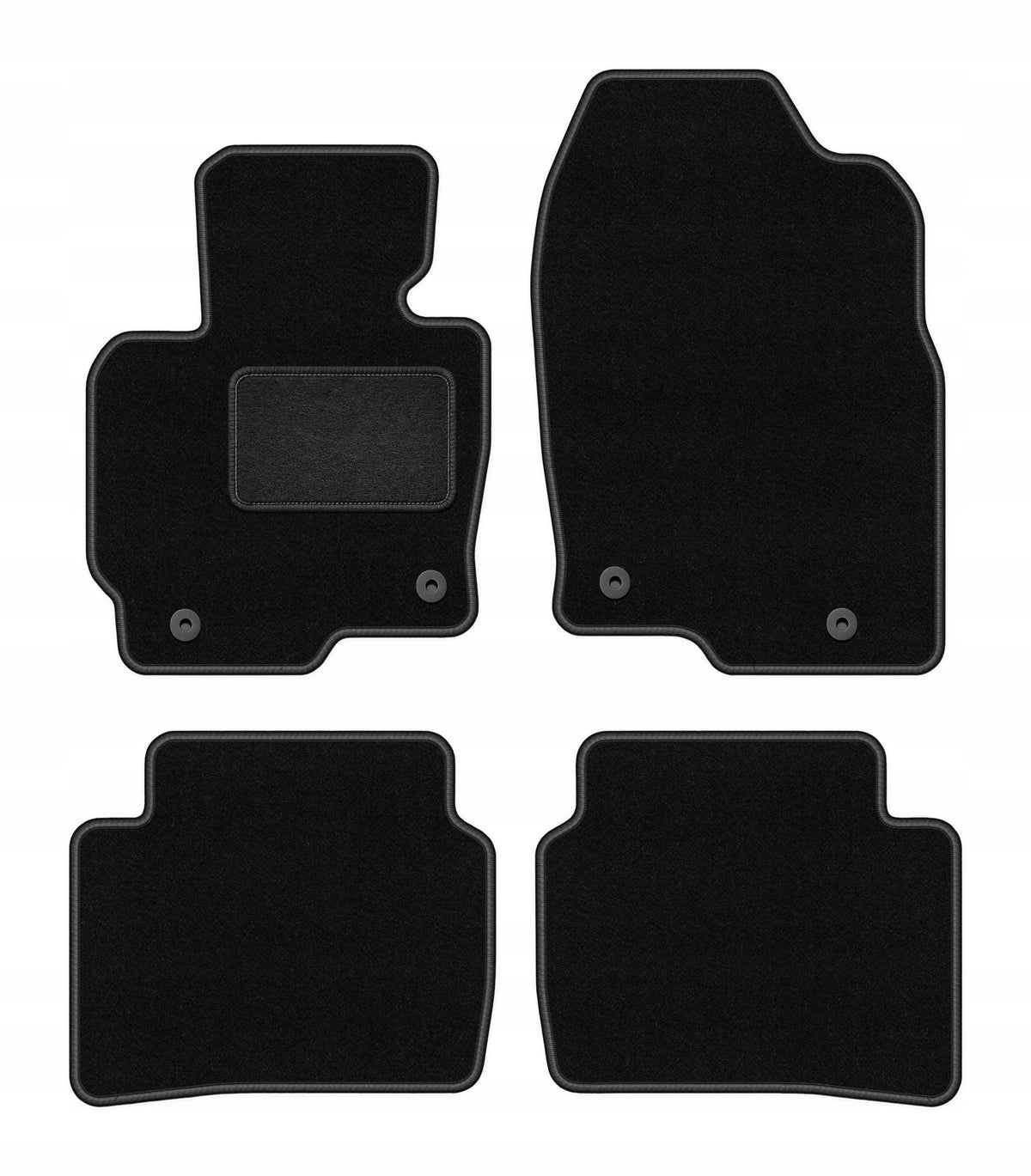 Velour rugs for Mazda CX-5 I 2012-2017 set LUX black 4 pcs.