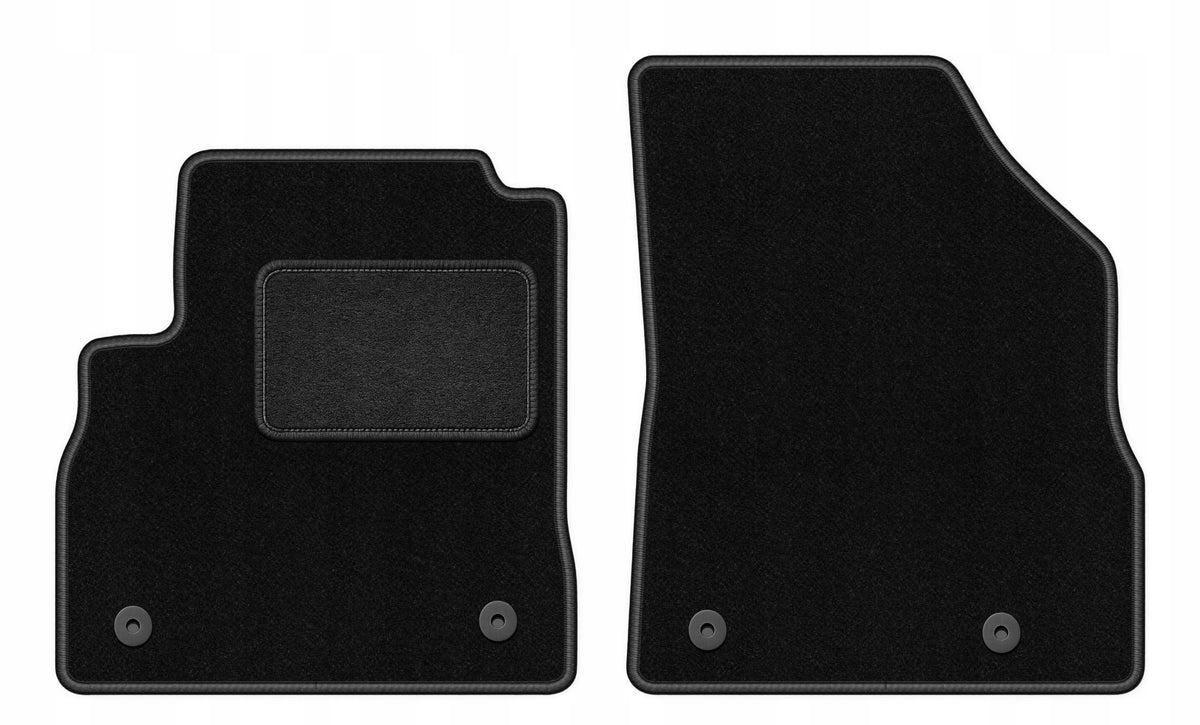 Velour rugs for Opel Astra K 2015- front LUX black 2 pcs.