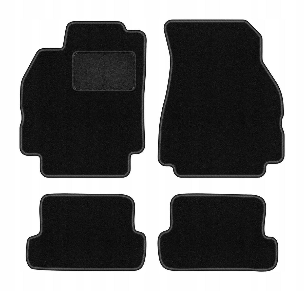Velour rugs for Renault Megane II CC 2003-2010 set LUX black