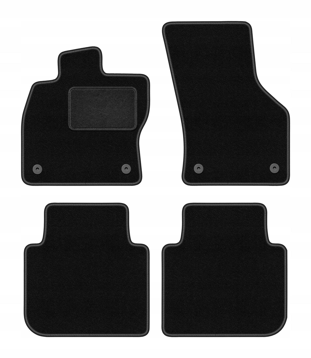 Velour rugs for Seat Tarraco 2018- crossover set LUX black 4 pcs.