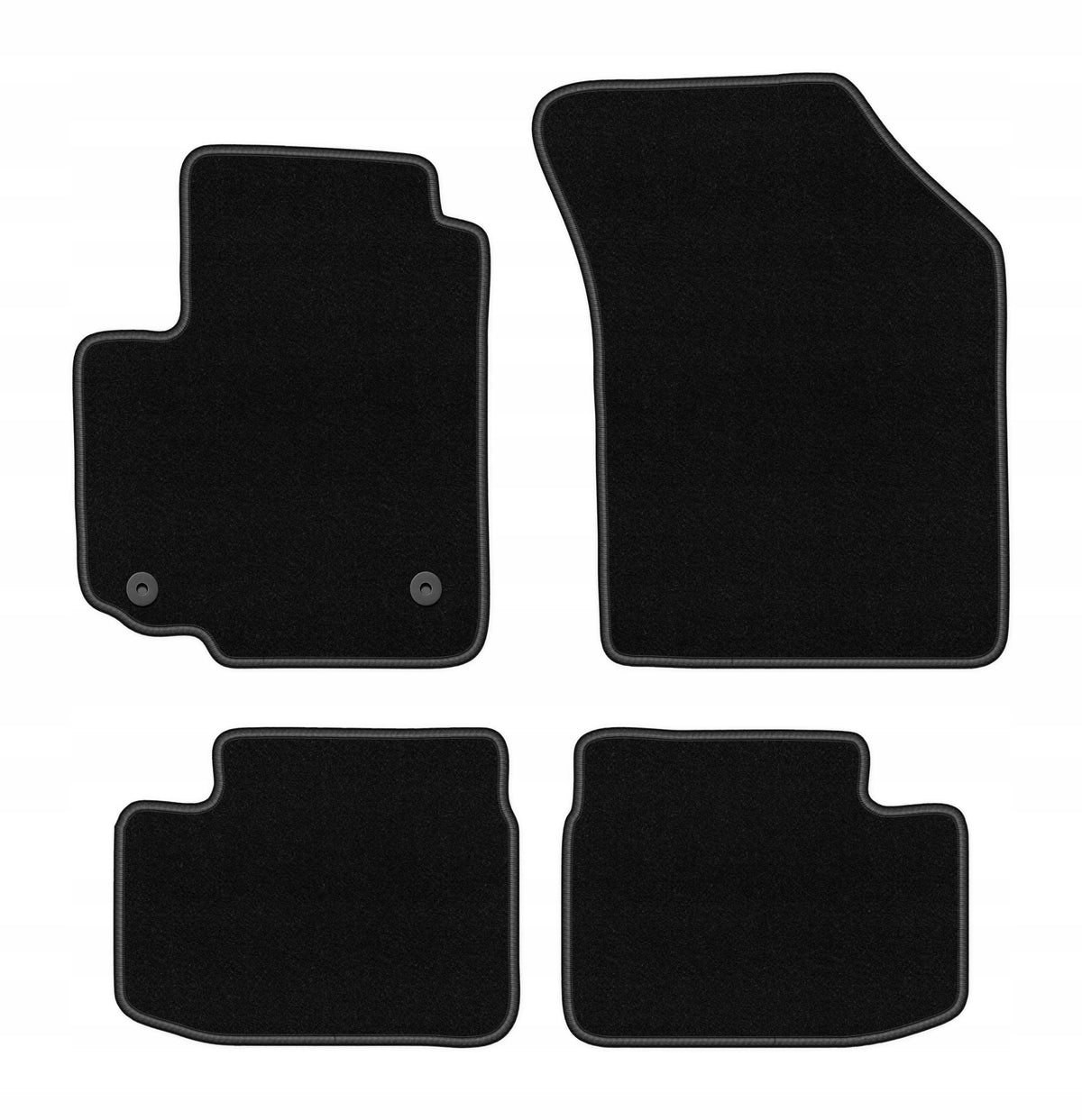 Velour rugs for Suzuki Swift IV 2005-2010 set BASIC black 4 pcs.