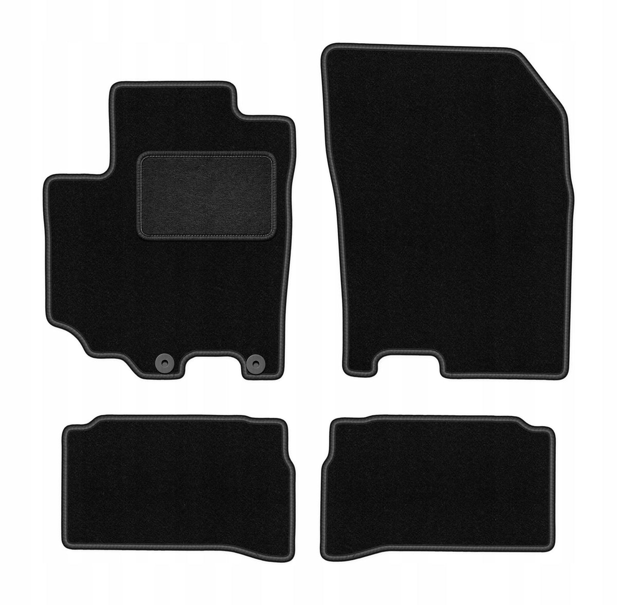 Velour rugs for Suzuki Vitara III 2015- set LUX black 4 pcs.