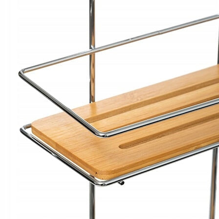 Venterra 2-Tier Metal/Bamboo Shower Shelf Furniture height 45.5 cm