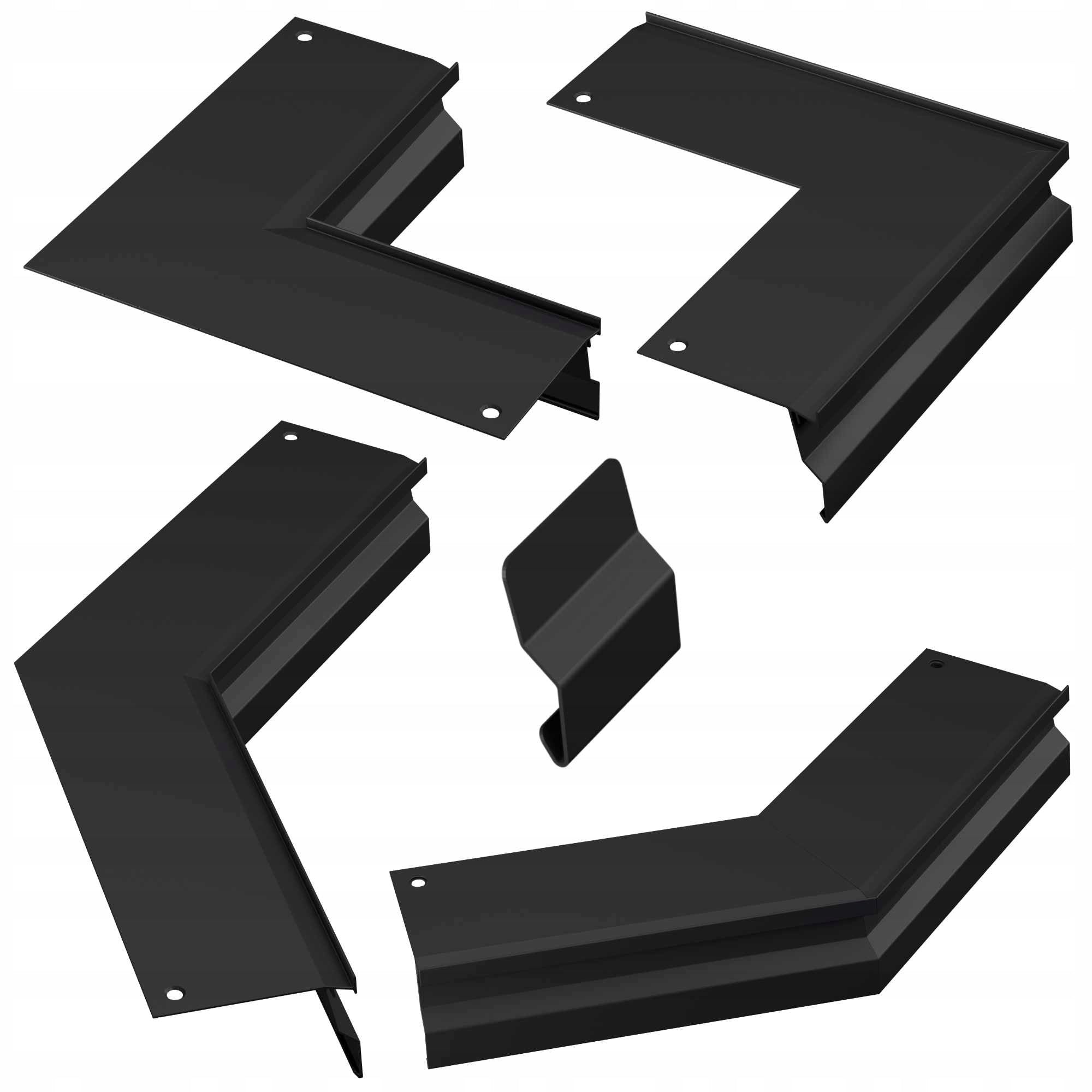 Ventilation Hood Profile ALU K100 for Balcony Terrace TILES RESIN Black 2m RAL 9005 Manufacturer code K100