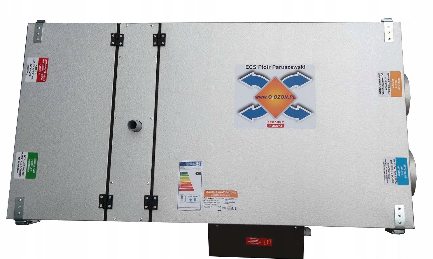 Ventilation Unit Recuperator 300m3/h PODW EC Energy efficiency class A