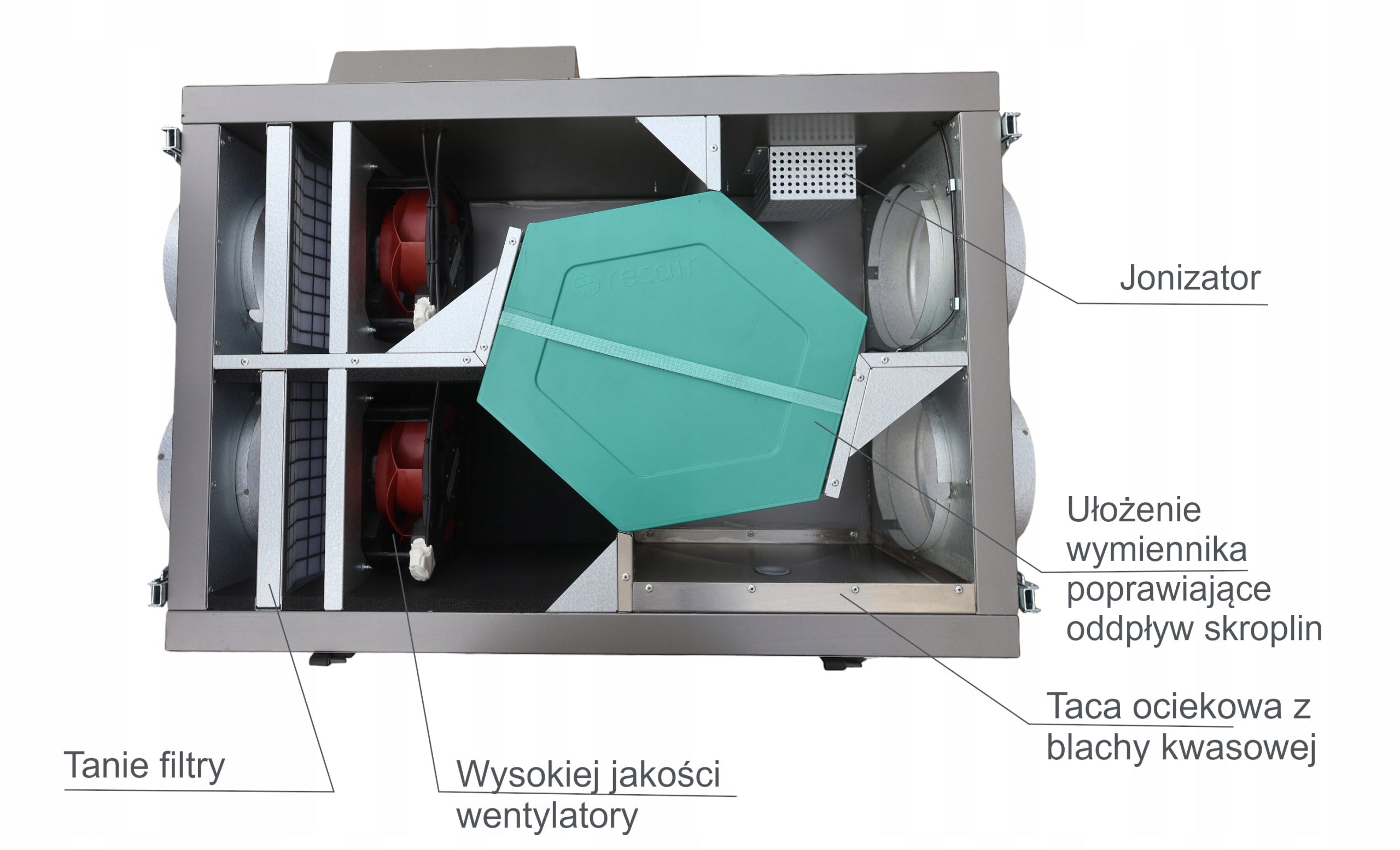 Ventilation Unit Recuperator CWPP 420/200 ECO 420m3/h Energy efficiency class A