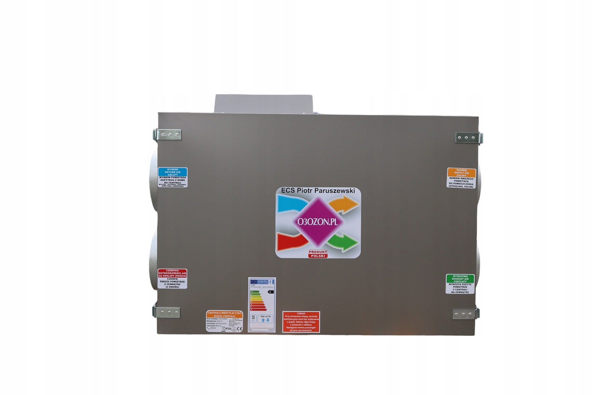 Ventilation Unit Recuperator CWPP 420/200 ECO 420m3/h Manufacturer code CWPP 420/200 ECO