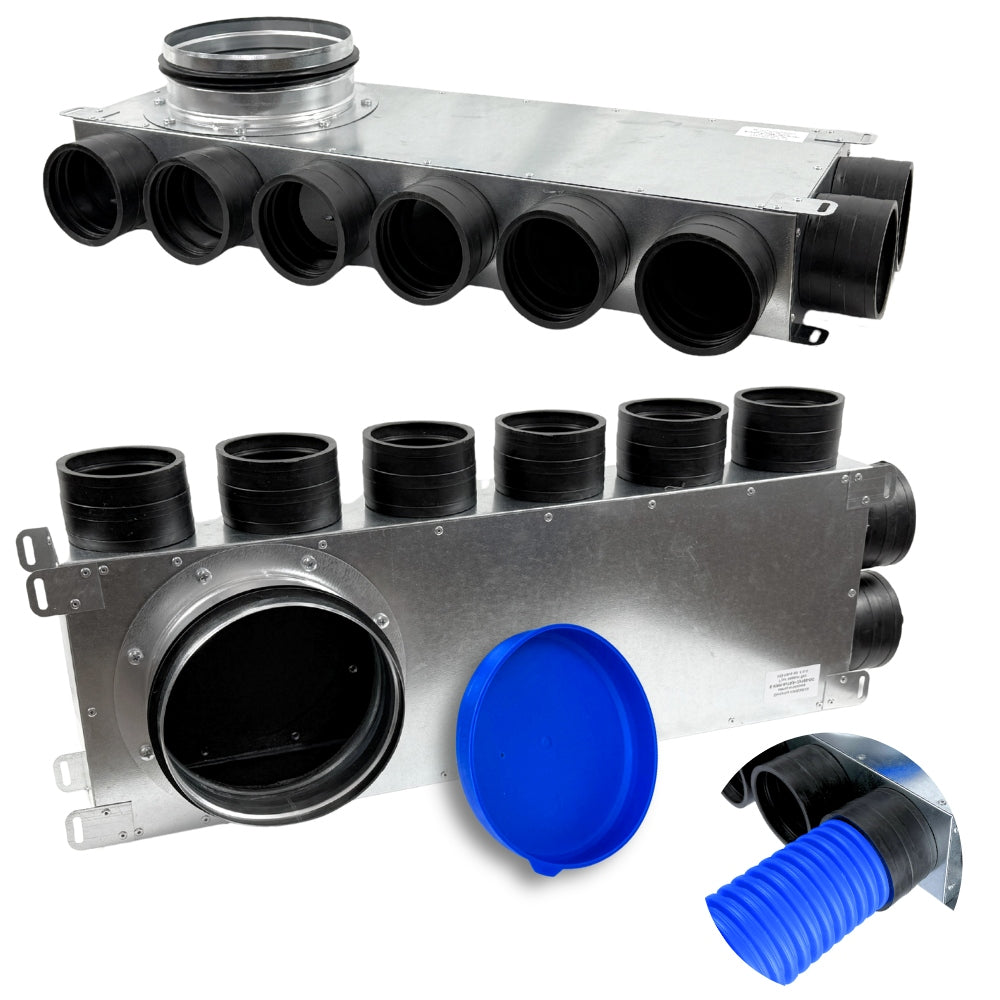 Ventilation corner distribution box with revision fi160 / 8x75mm