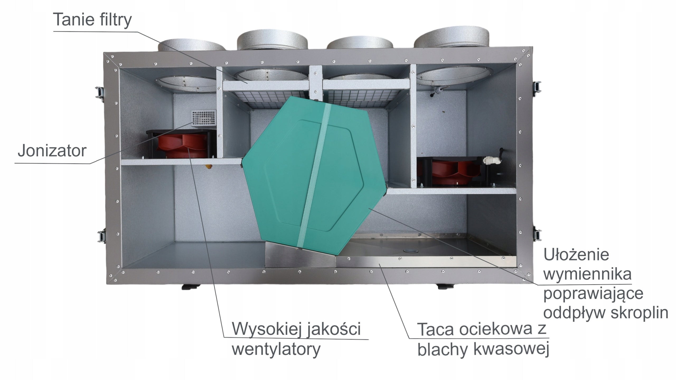 Ventilation unit CWP 360/200 UPPER with Nano XS controller Energy efficiency class A