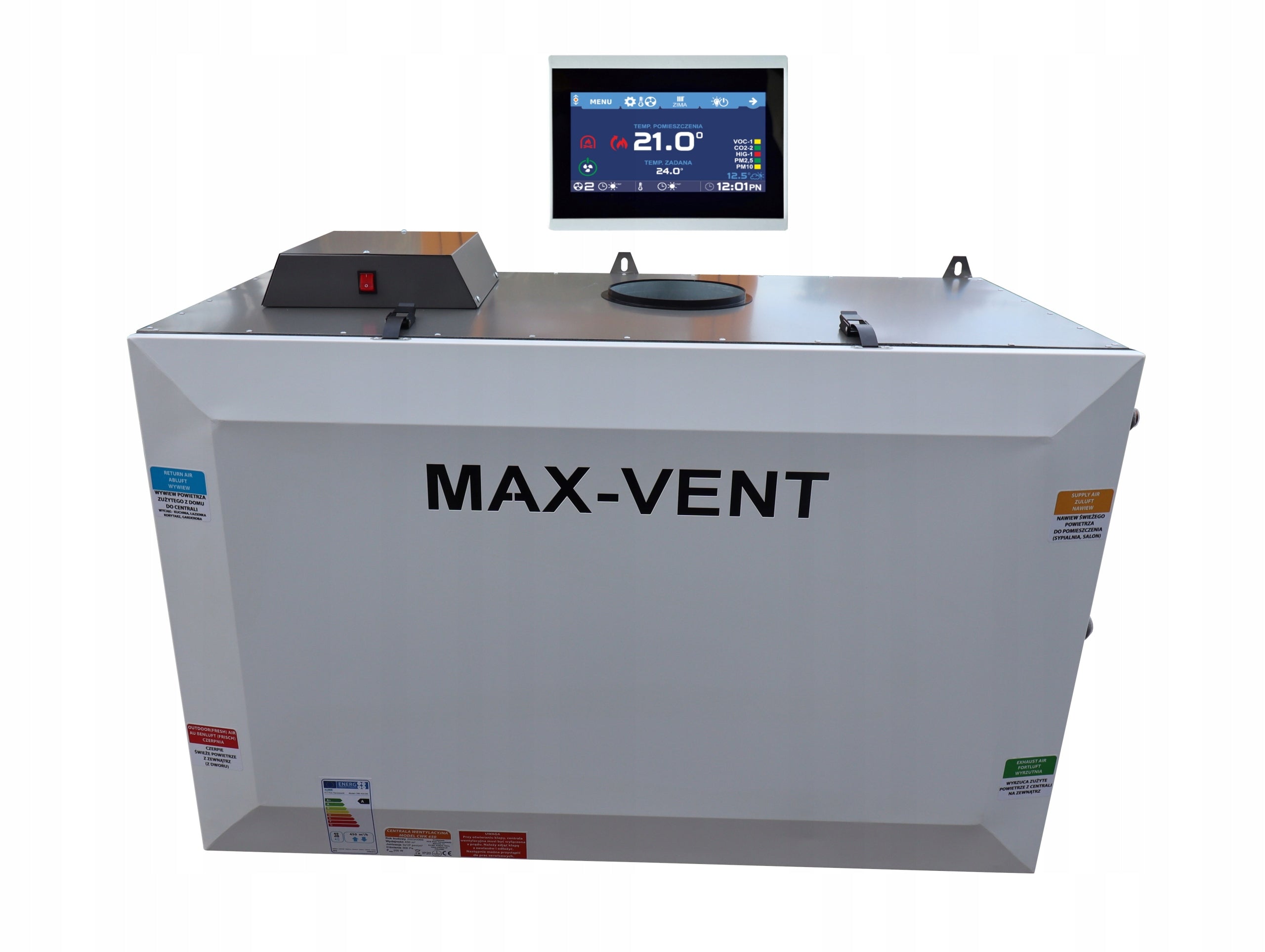 Ventilation unit recuperator Janek 450/200 integrated air conditioning