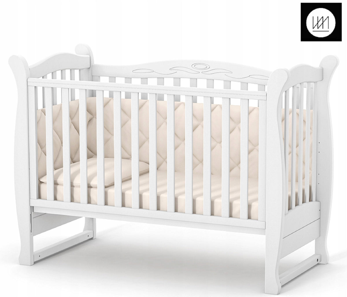 Veres LD15 WHITE baby cot (120x60 cm)