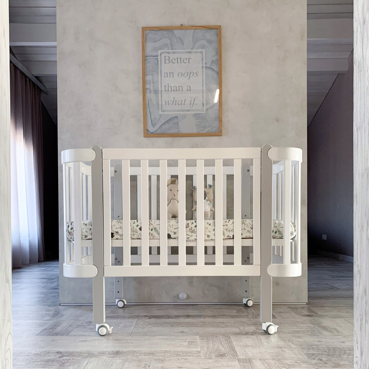 Veres Monaco crib wheel set, LD13, LD15 , White Manufacturer code 4820255360416