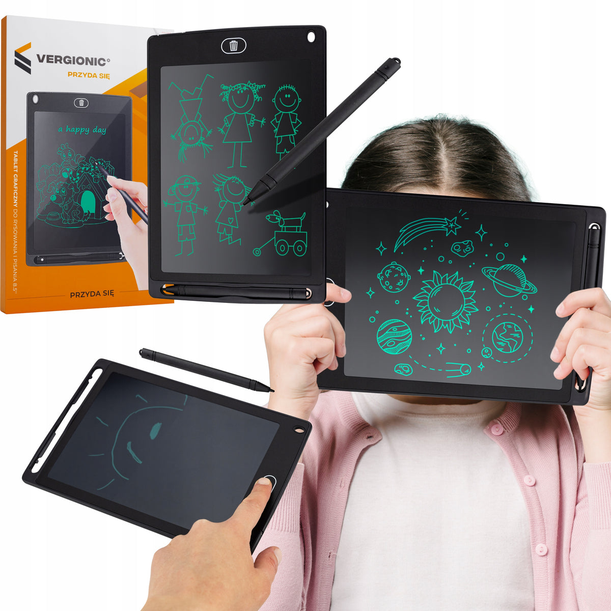 Vergionic graphic tablet for drawing LCD 8,5"
