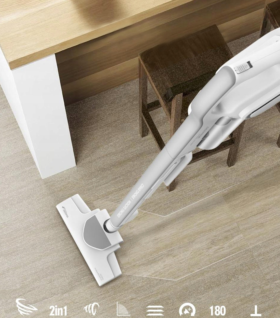 Vertical Corded Handheld Vacuum Cleaner Deerma Dx700 600w Additional Brushes Dominant color white