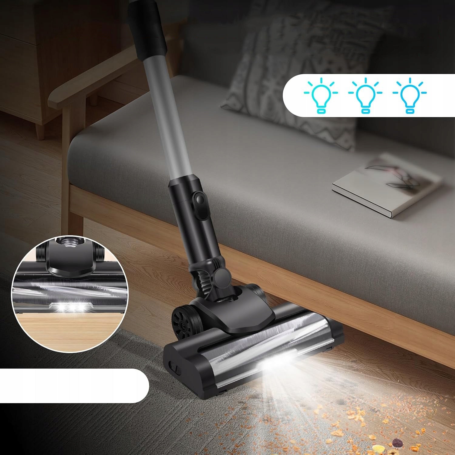 Vertical Cordless Vacuum Cleaner 200W 30min Operation 15kPa For Home Manufacturer no brand