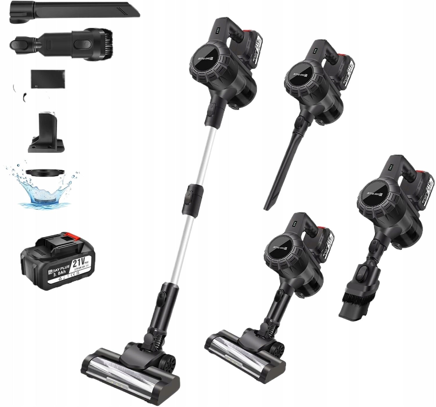 Vertical Cordless Vacuum Cleaner 200W 30min Operation 15kPa For Home