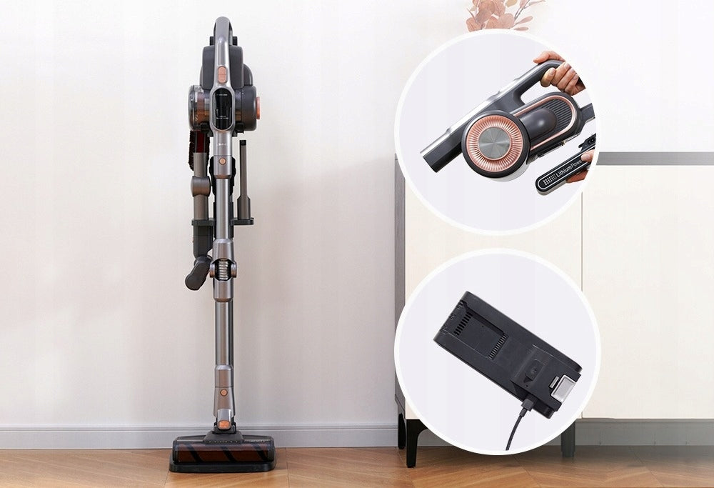 Vertical Cordless Vacuum Cleaner Jimmy H10 Pro 26Kpa 65W LCD 650W 90MIN Dominant color silver/gray