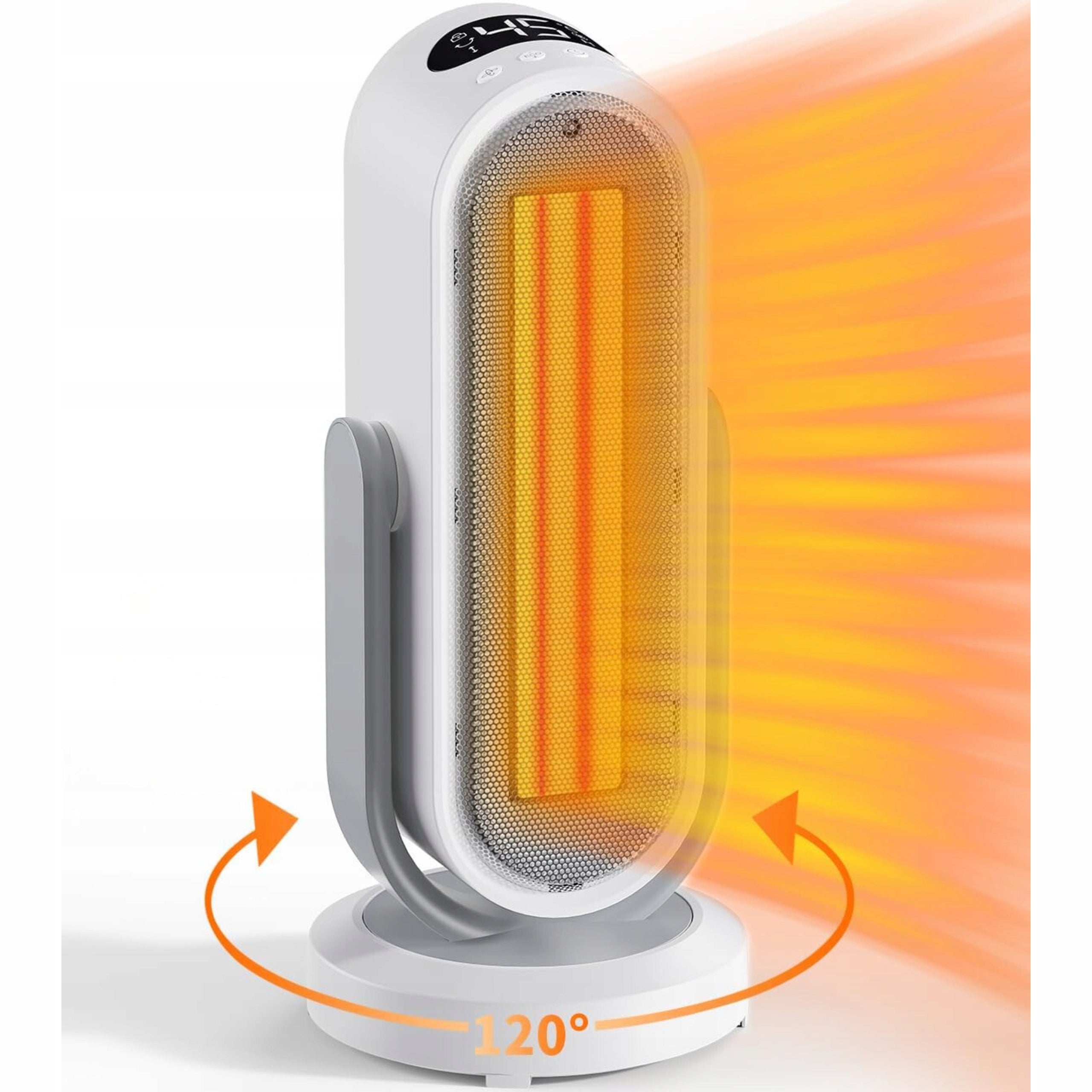 Vertical Desk Heater Fan Farelka Rotary Ceramic 1500W