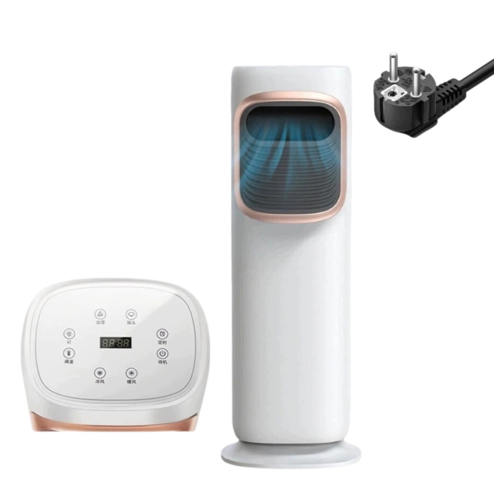 Vertical Fan and Heater Combo Two-in-oneUse Cooling Fan with Heater