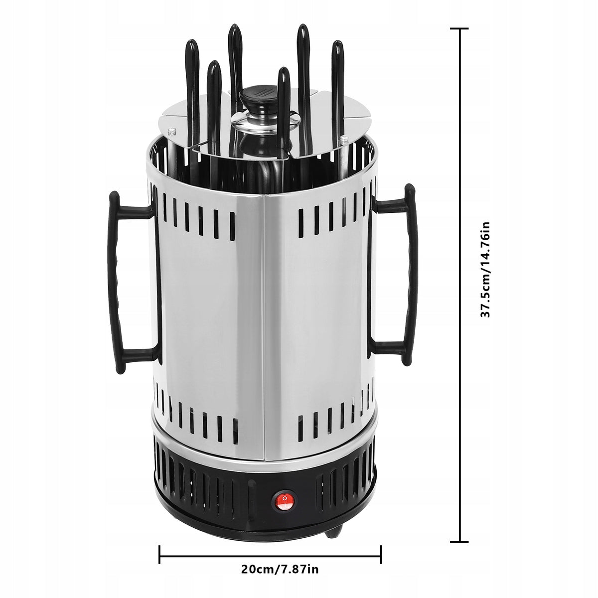 Vertical Rotisserie Grill Electric Rotating Grill Machine 1000W Packaging status original