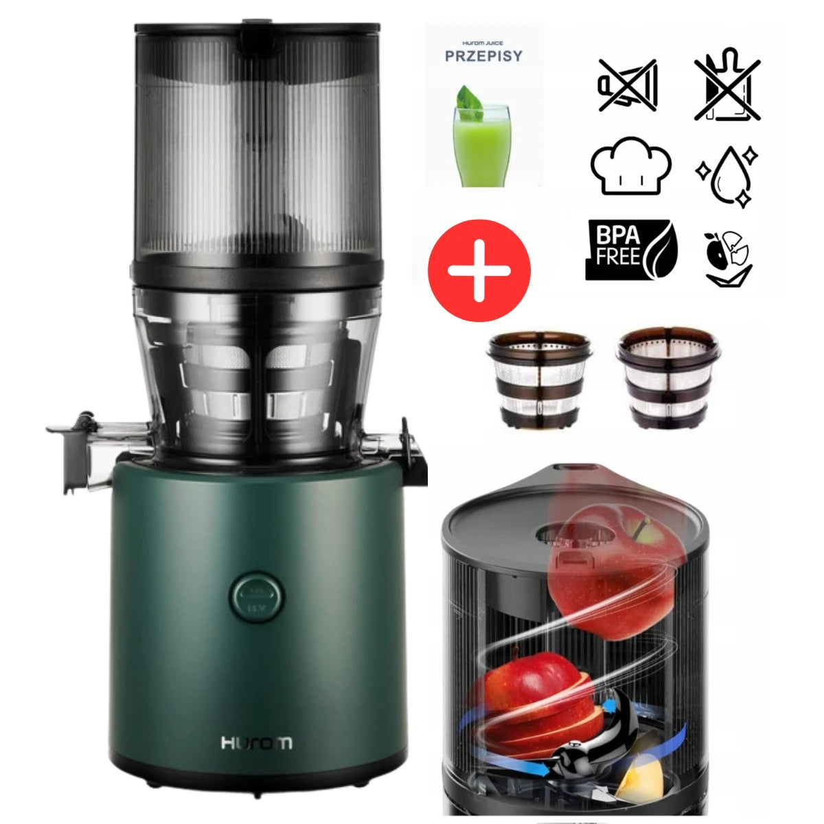Vertical Slow Juicer Hurom H320N 200W for Fruit and Vegetable Juice