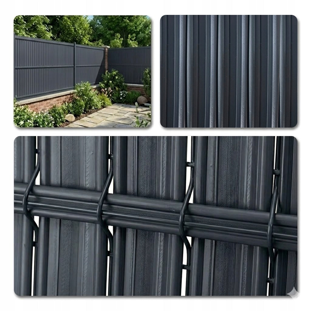 Vertical Strip Cover For 3D Fence Panels 123x250 Anthracite Set