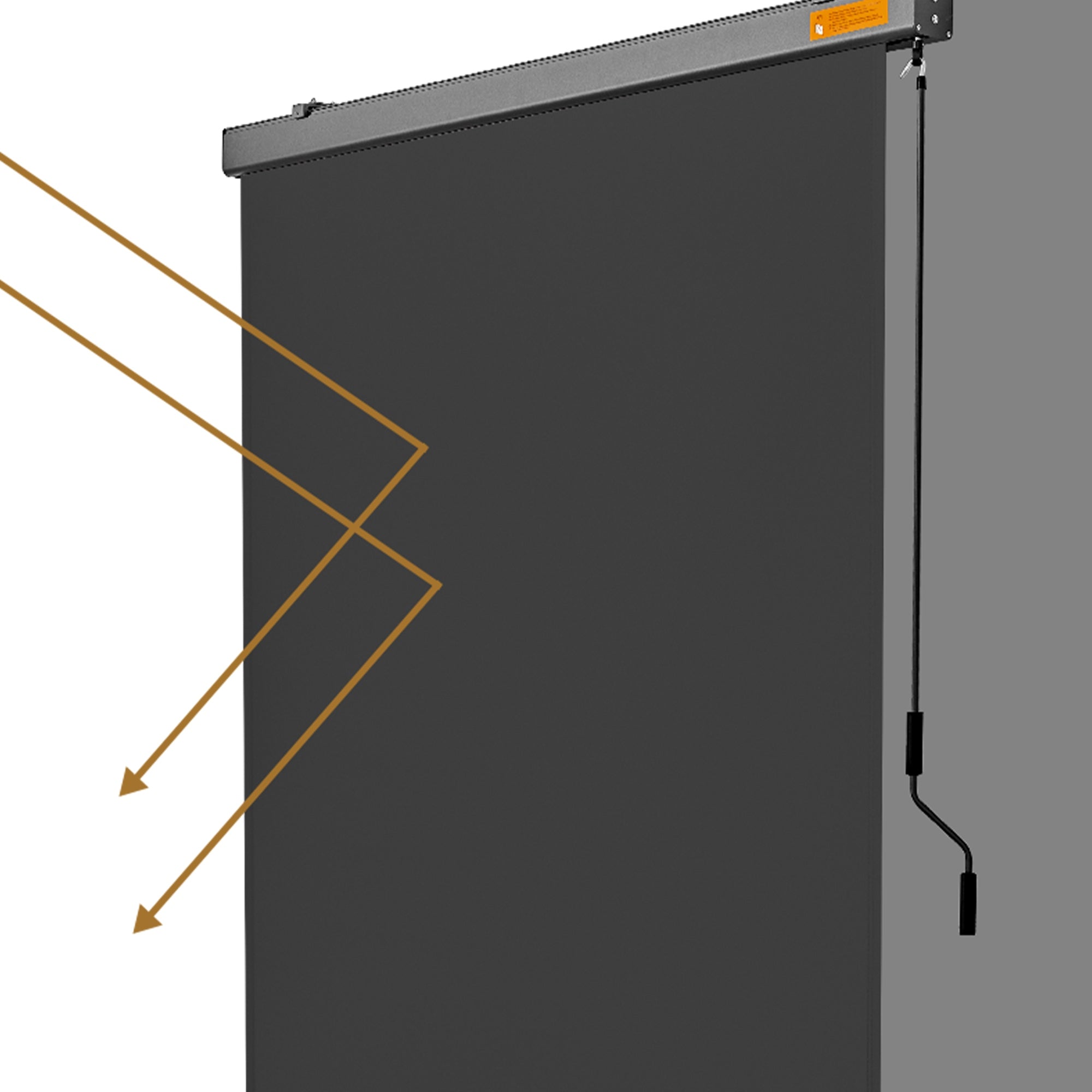 Vertical Terrace Awning, Roller Blind, 2,5×1,6m, Dark Grey Brand no brand