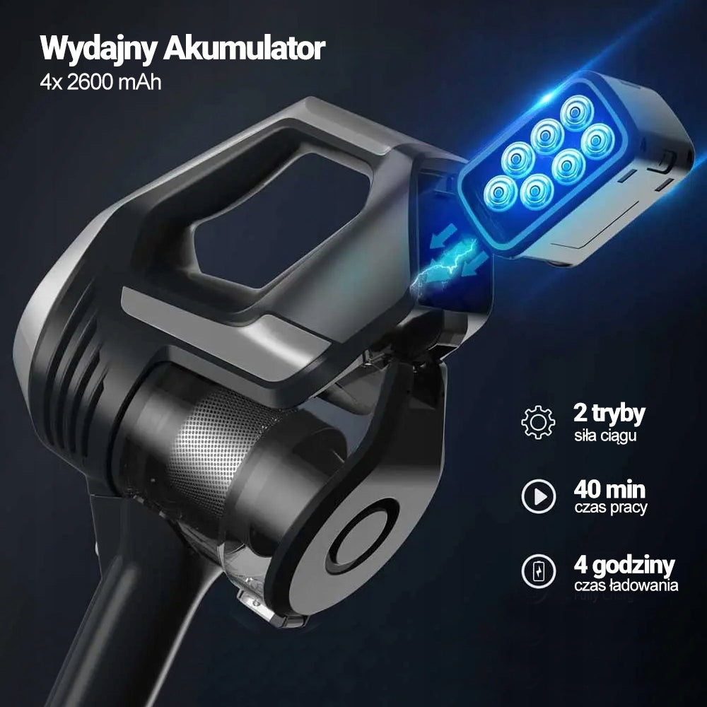 Vertical VACUUM CLEANER Wireless LED Lamp MOC 20000PA turbo brush light Brand MooSoo