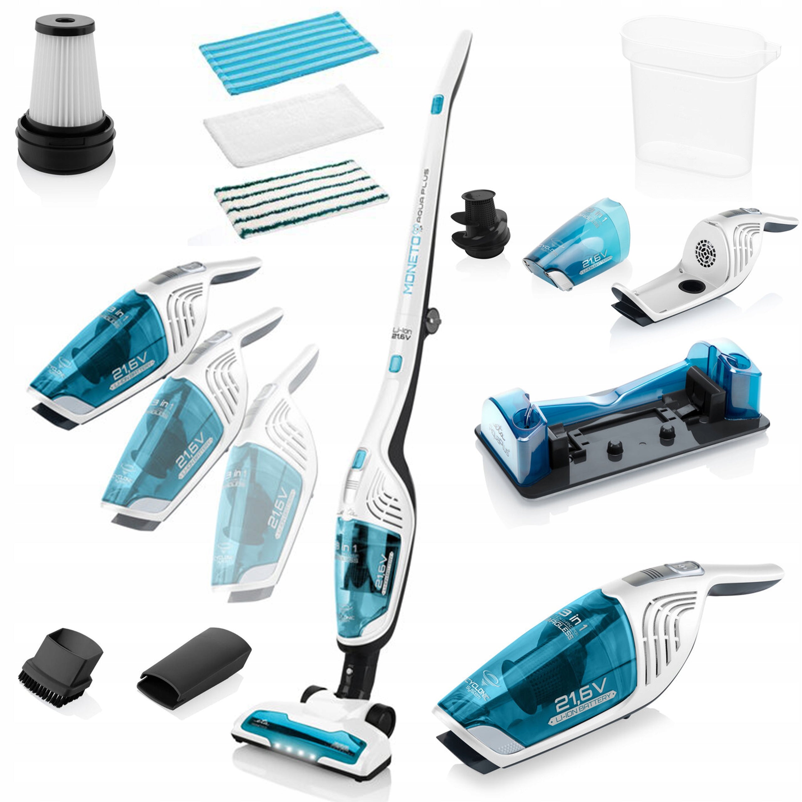 Vertical Vacuum Cleaner Wireless Handheld Bagless 2in1 Turbo Brush with Mop