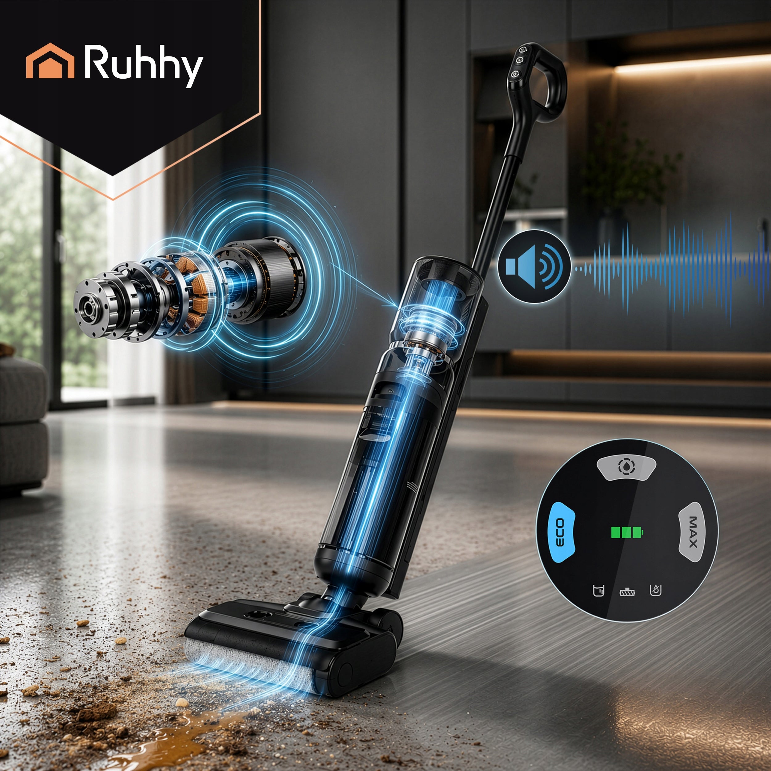 Vertical Vacuum Cleaner Wireless Self-Cleaning Powerful 16 kPa HEPA H9 Packaging status original