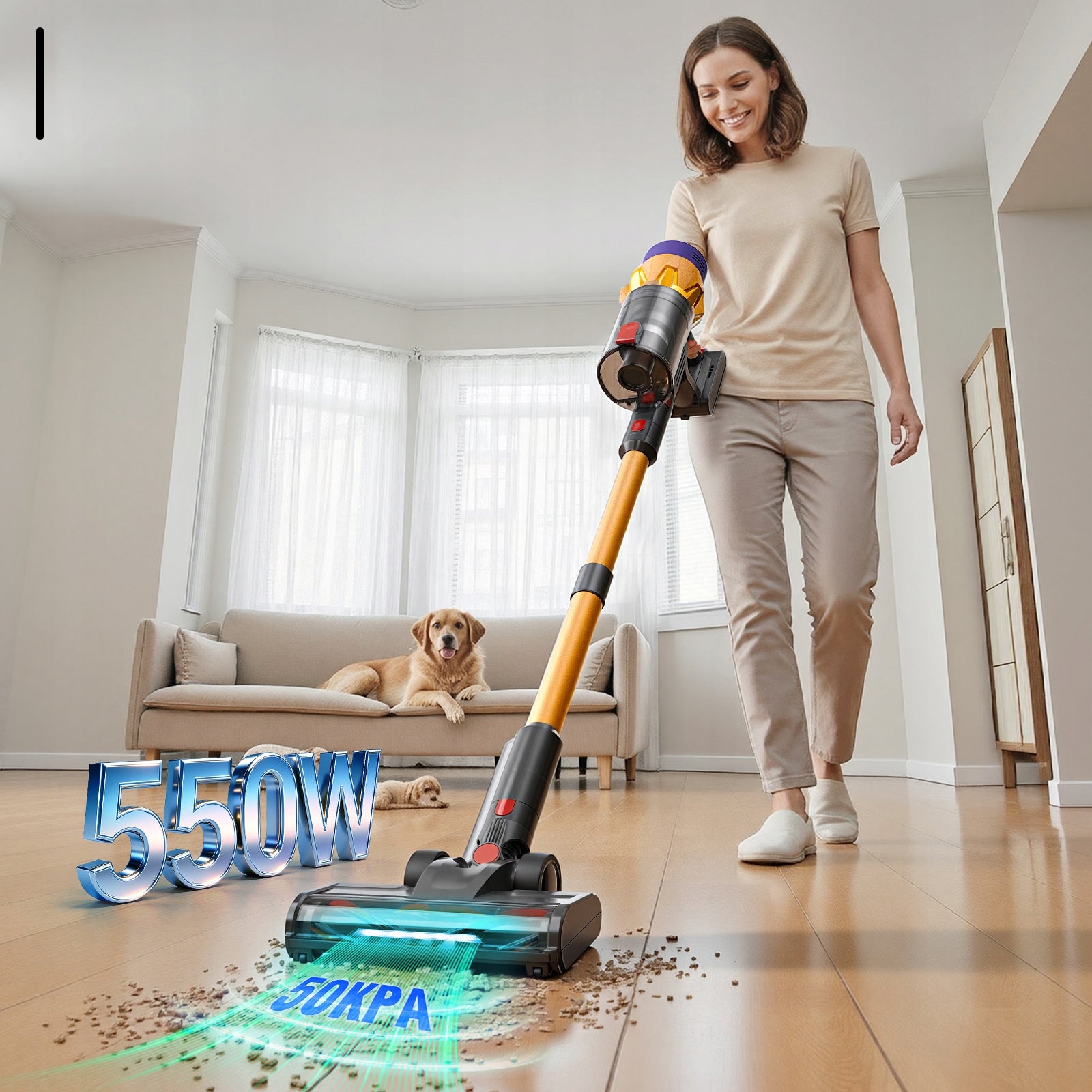 Vertical Vacuum Cleaners Upright Blossom V18 50KPA 60Min For Home/ Car /Pet Packaging status original