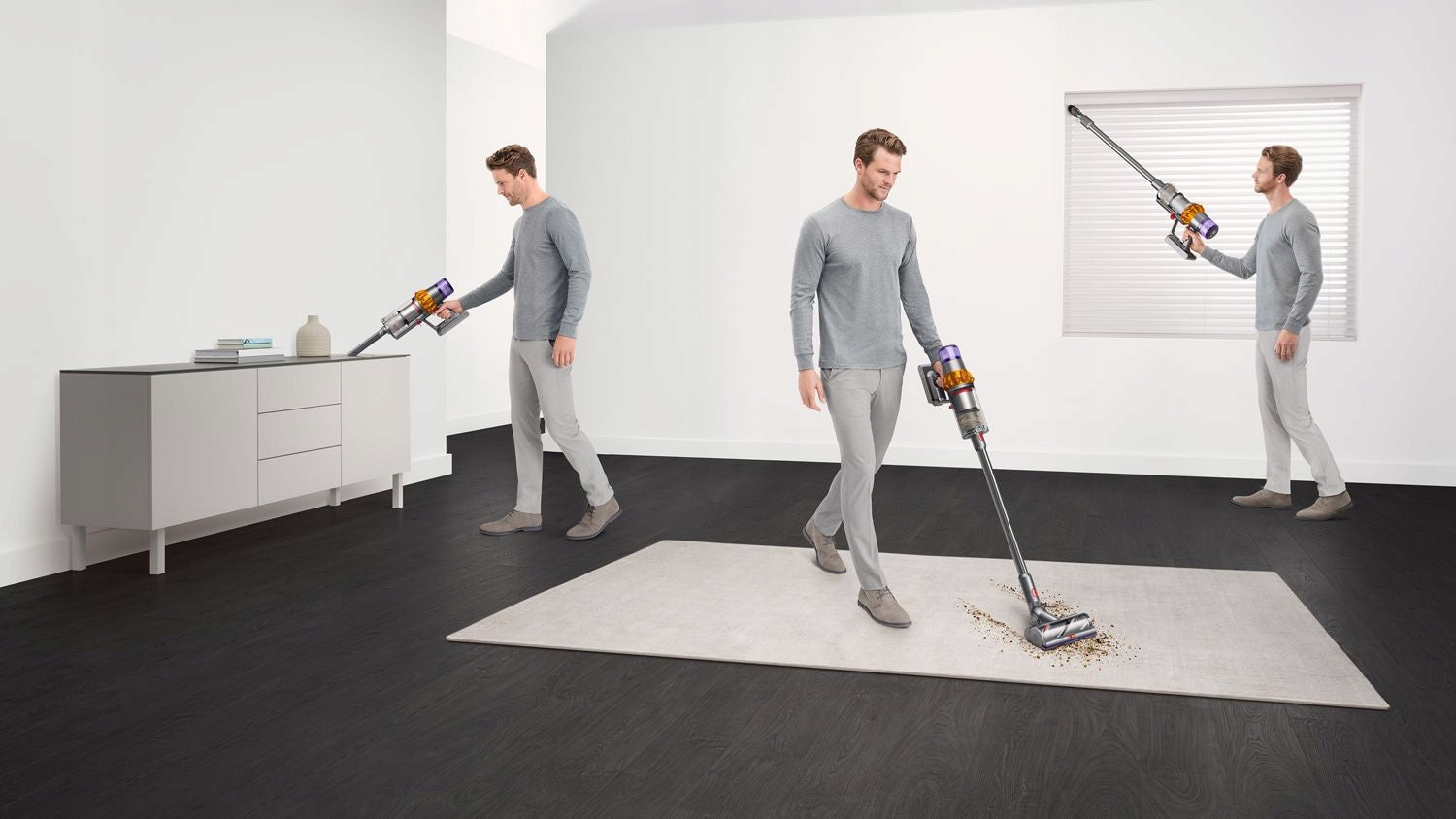 Vertical cordless vacuum cleaner Dyson V15 Detect Absolute Wet mode no