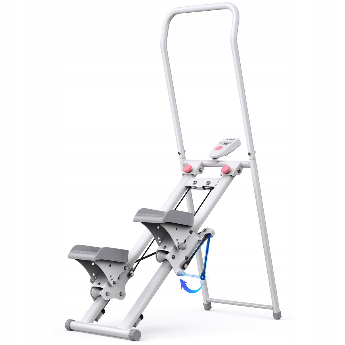 Vertical folding stepper, 2 resistance levels, LCD, white, up to 136 kg