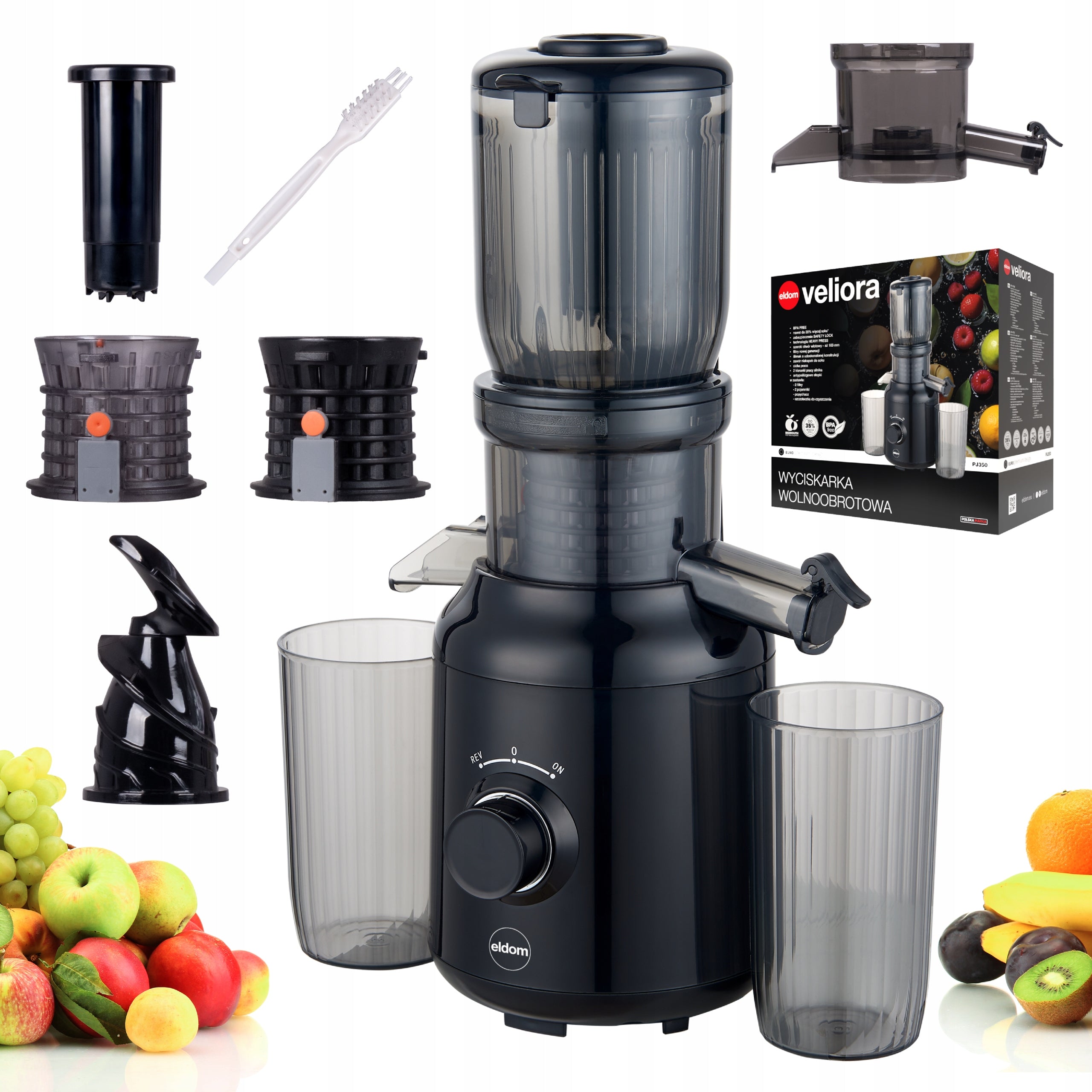 Vertical slow juicer PJ350 Eldom 250W
