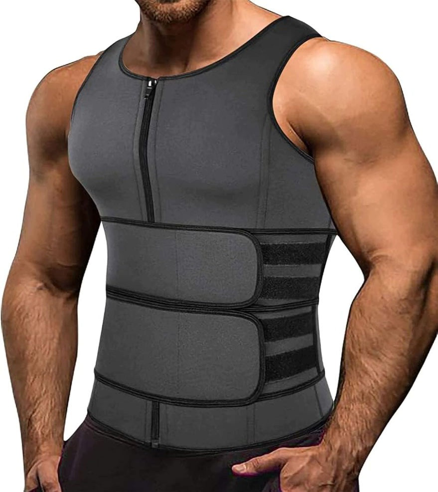 Vest Belt 2in1 Men's Neoprene Strong Sauna on Abdominal Compression L K86