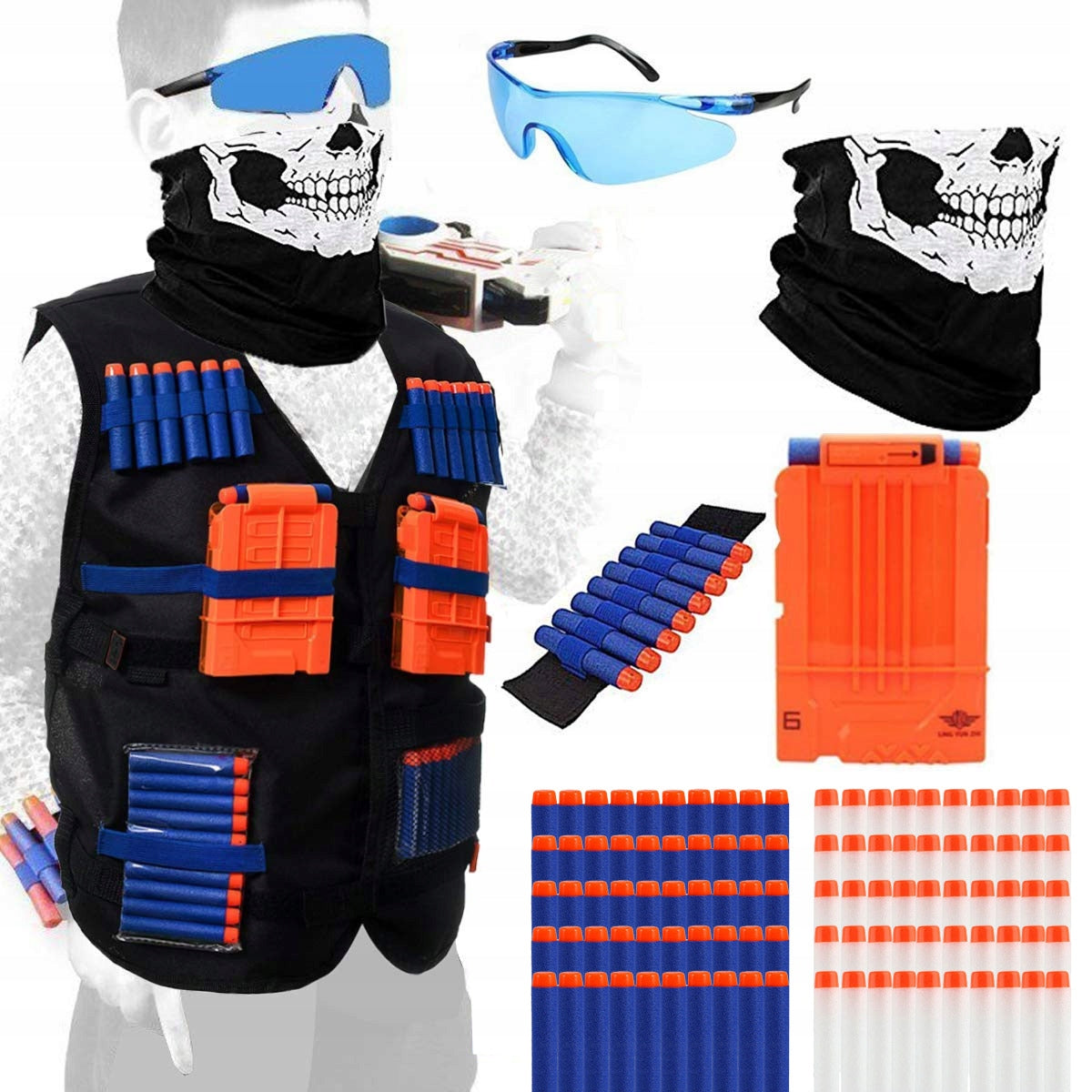 Vest magazine glasses accessories launcher mask chimney 100 arrows