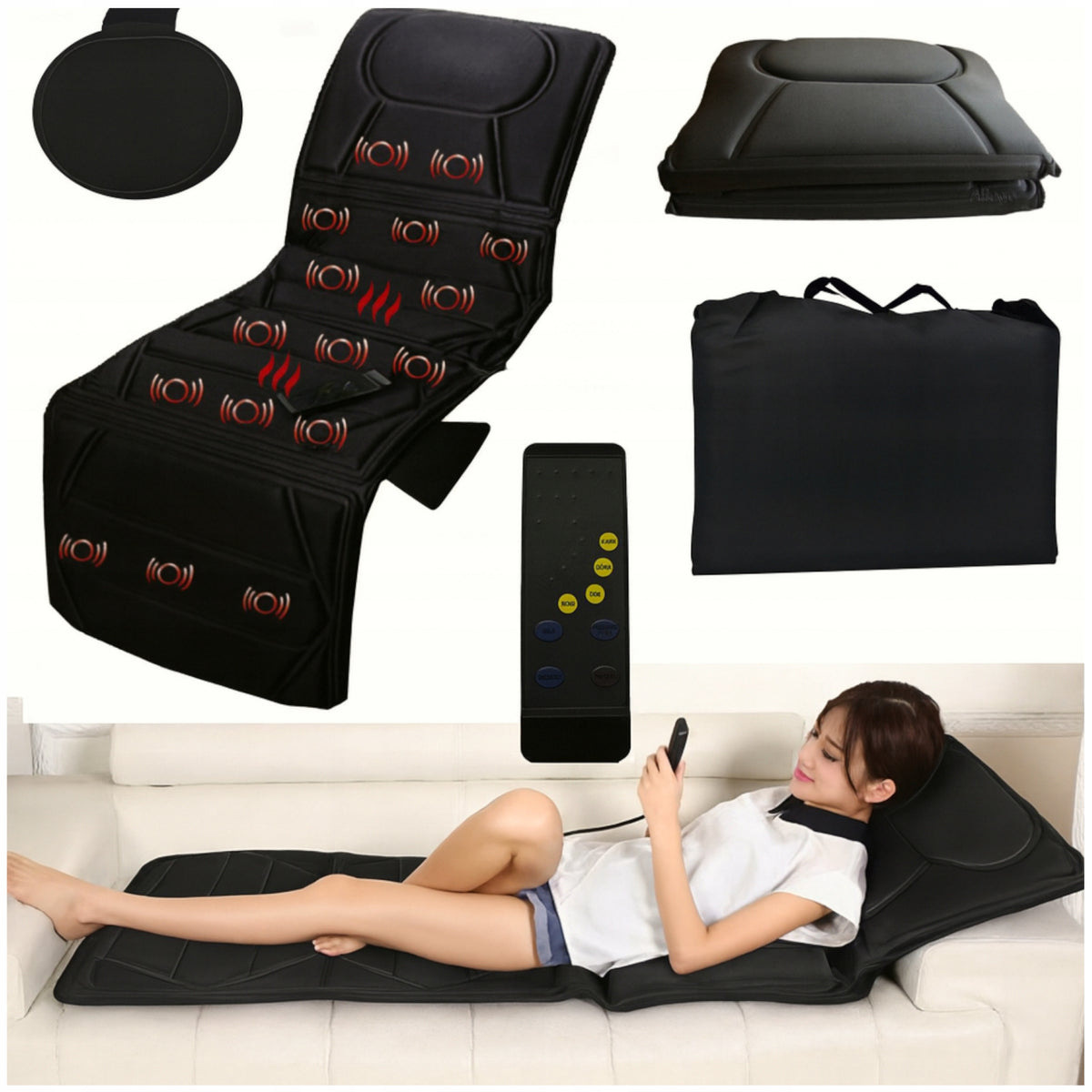 Vibration Massage Mat Massage Mattress for Bed 16 Motors