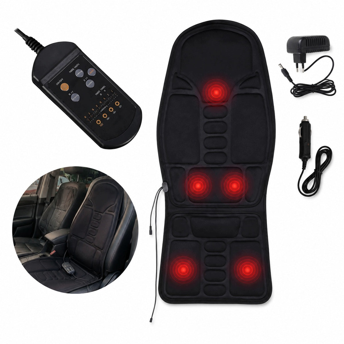 Vibration Massage Mat with Heating Strong Massager for Armchair