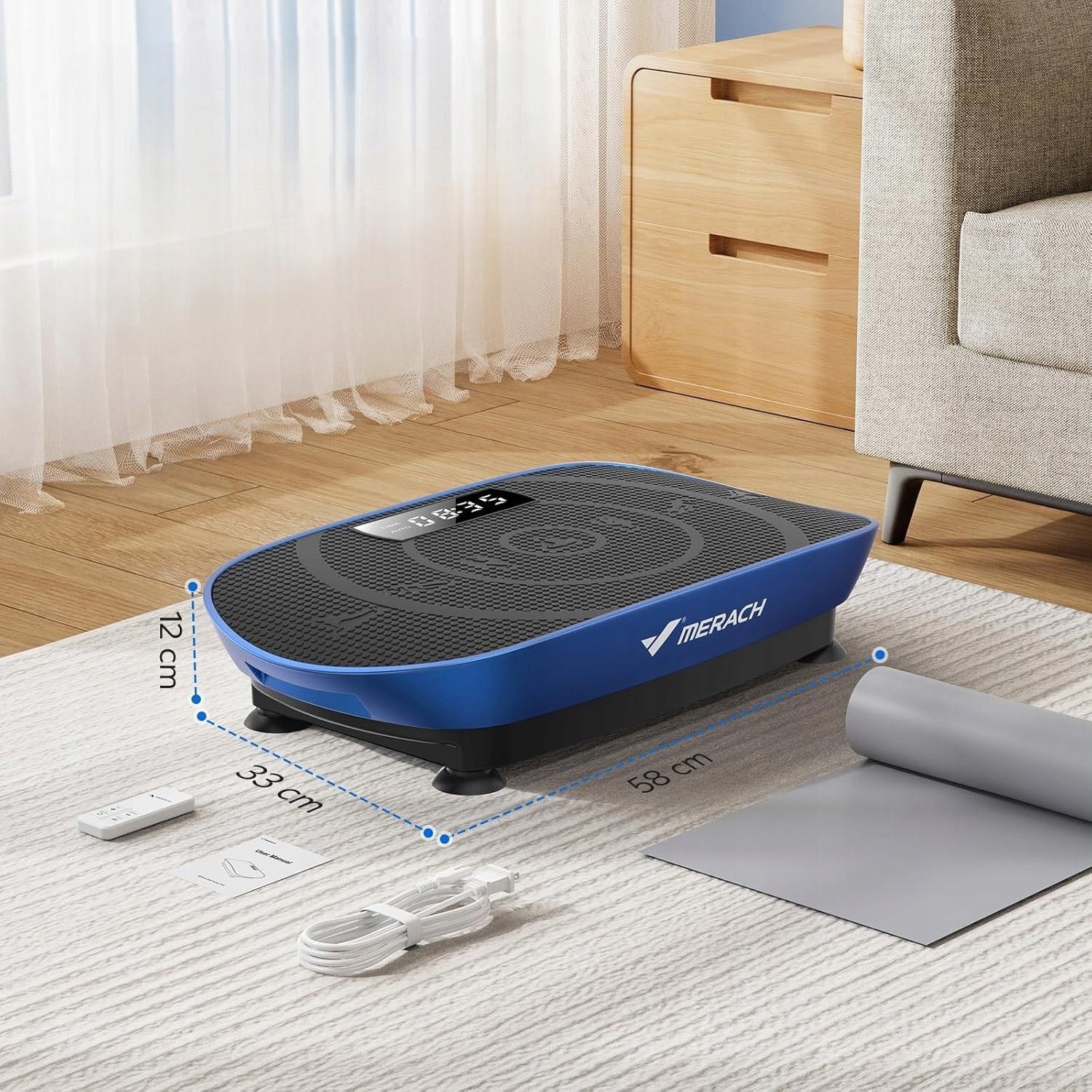 Vibration Platform, 10 Levels, Bluetooth, LED, Under 65dB Blue Packaging status original