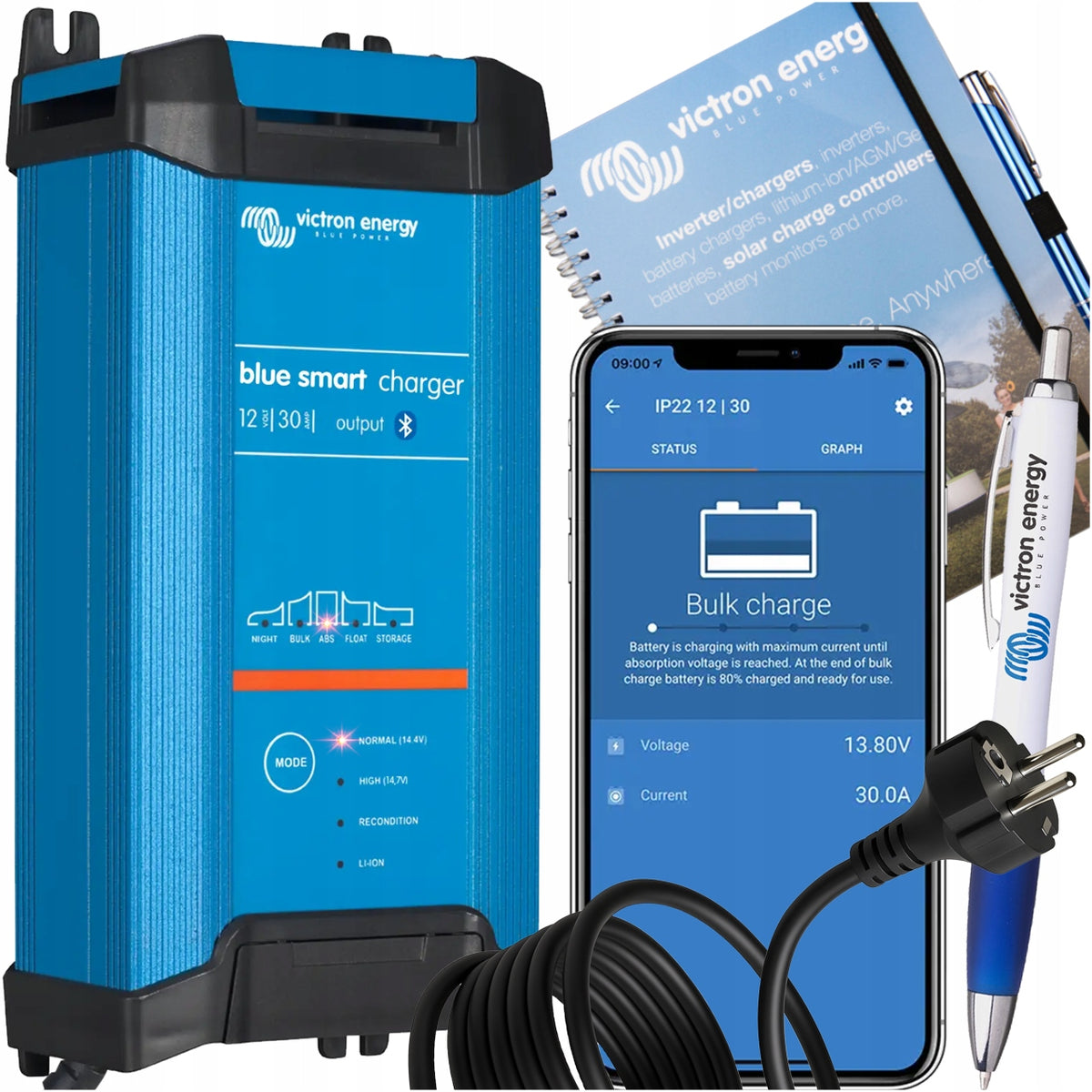 Victron Blue Smart IP22 Charger 12/30 (3) 12V 30A REV2 Rectifier Charger