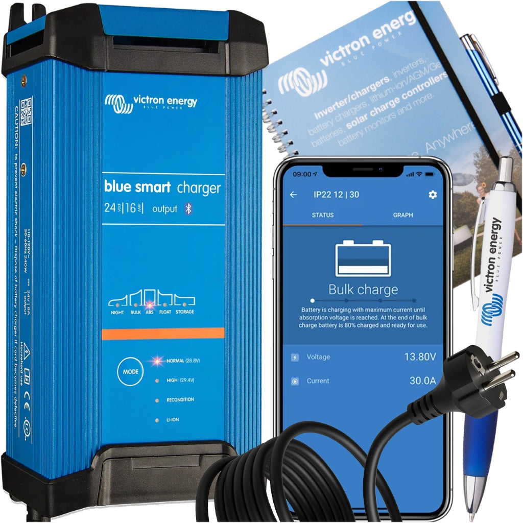 Victron Blue Smart IP22 Charger 24/16 (3) 24V 16A REV2 Rectifier Charger