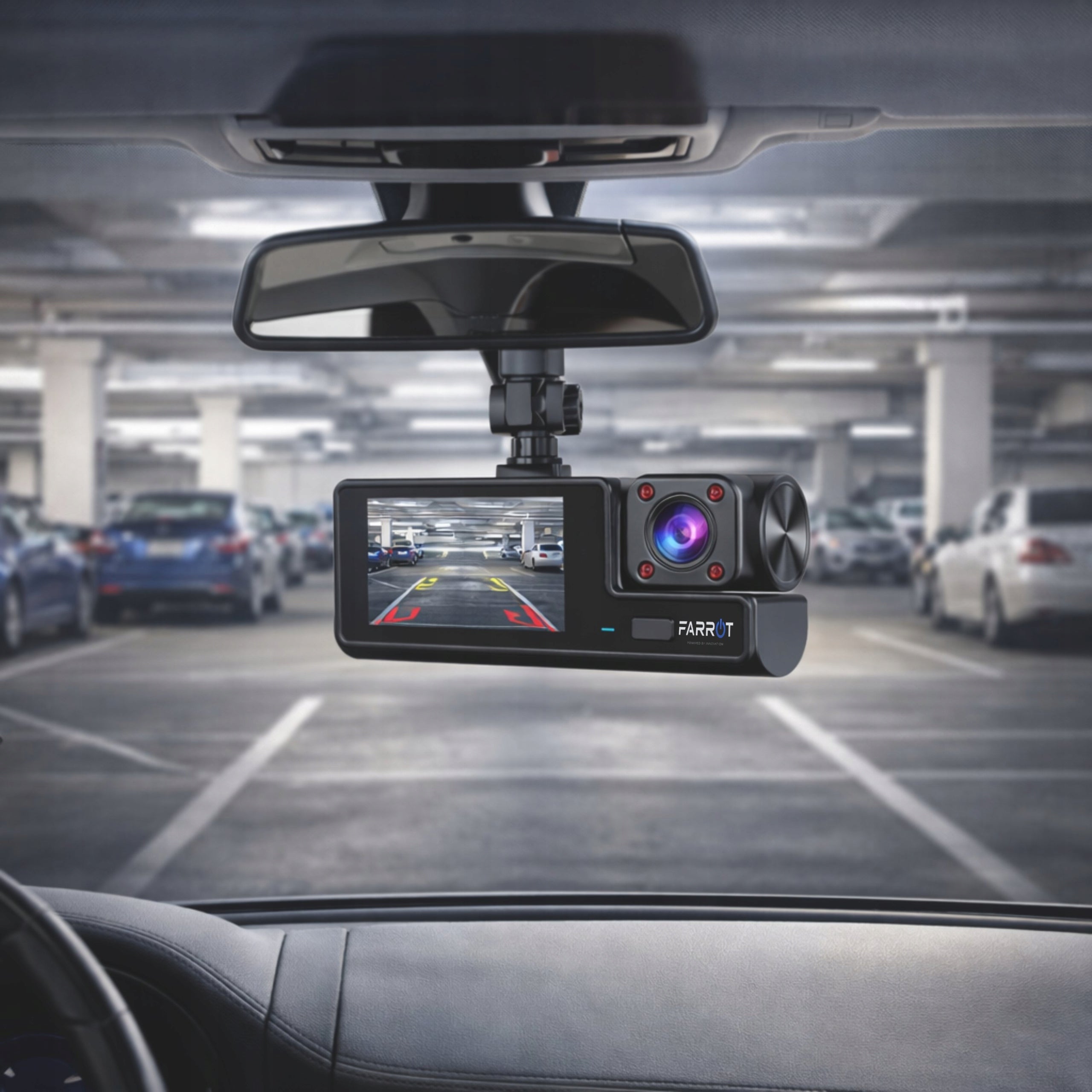 Video Recorder Car Camera 3in1 Front Interior Rear WiFi Full HD Brand Farrot