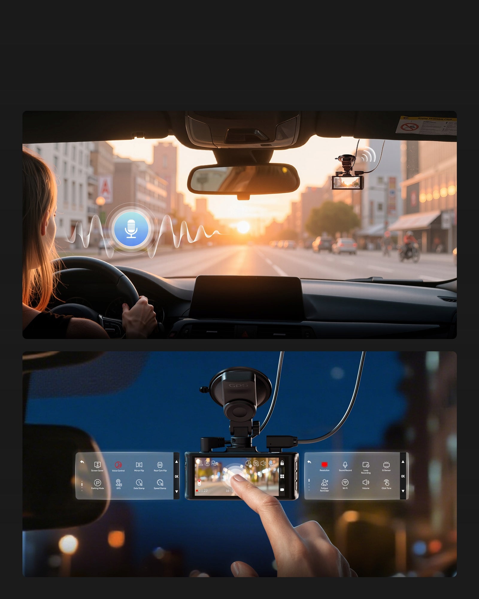 Video Recorder REDTIGER F7NT 4K Dual Dash Cam 128GB Touch Screen GPS Model F7NT