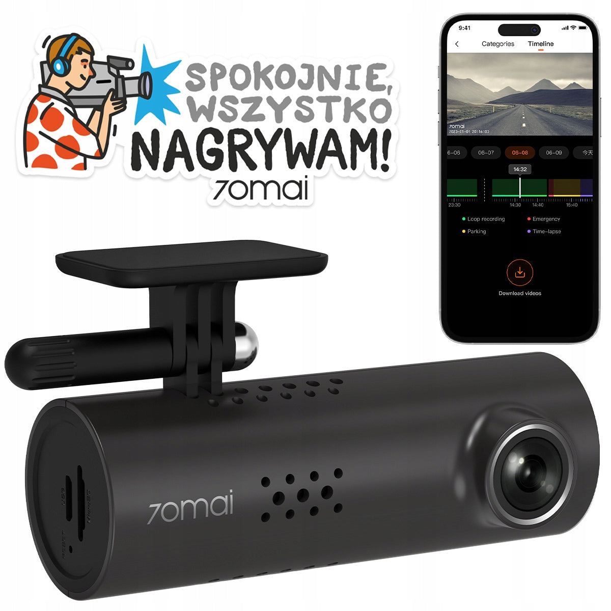 Video recorder 70mai Dash Cam 3 Car camera STARVIS 2 HDR 130°