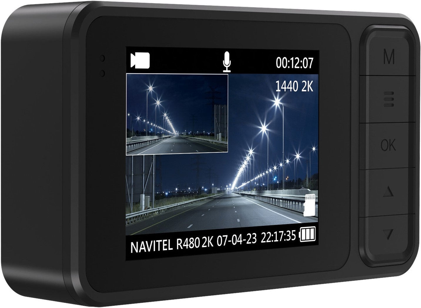 Video recorder Navitel R480 2K + Full HD rear camera + Holder Batteries included no