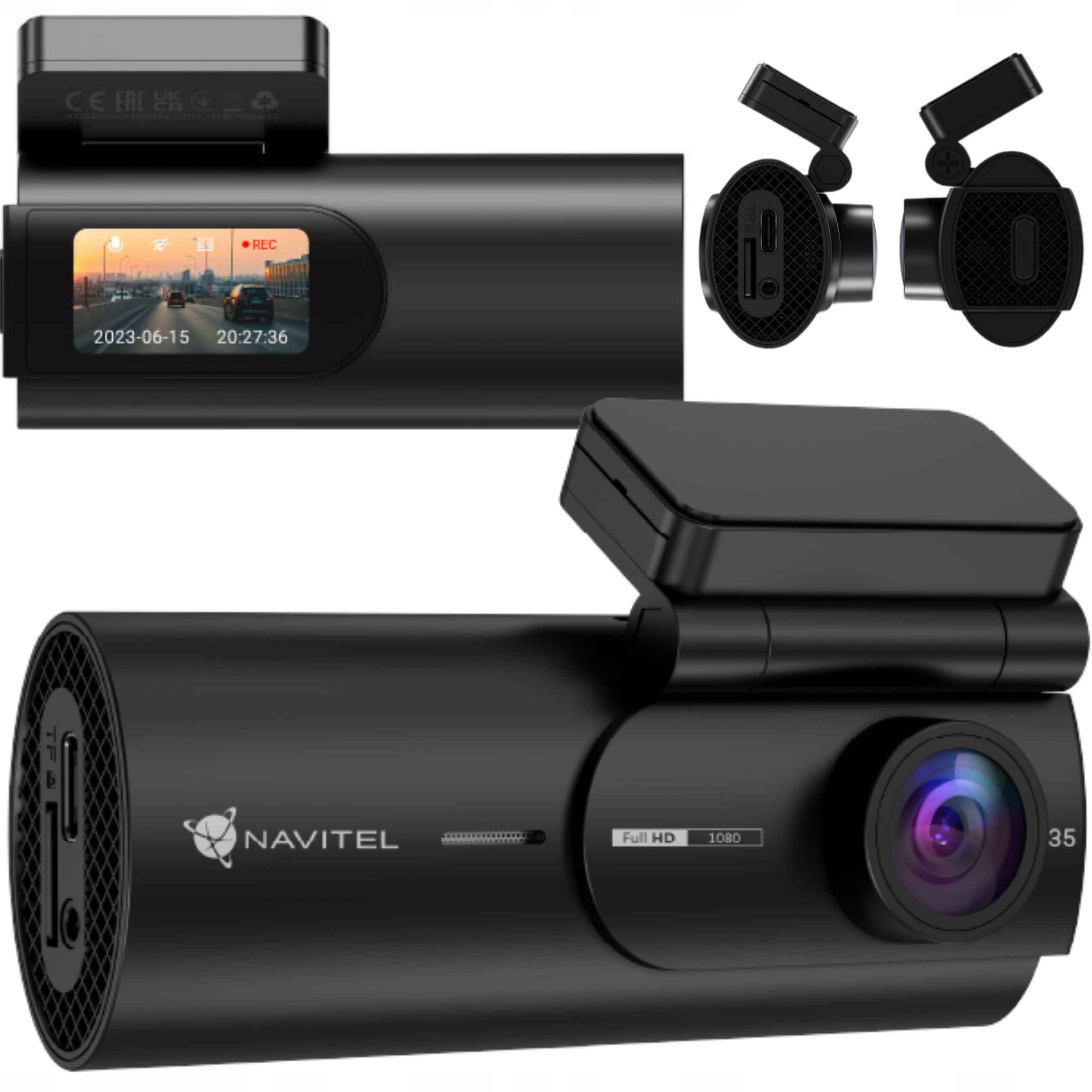 Video recorder dash cam Navitel R35 Full HD IPS G-sensor map