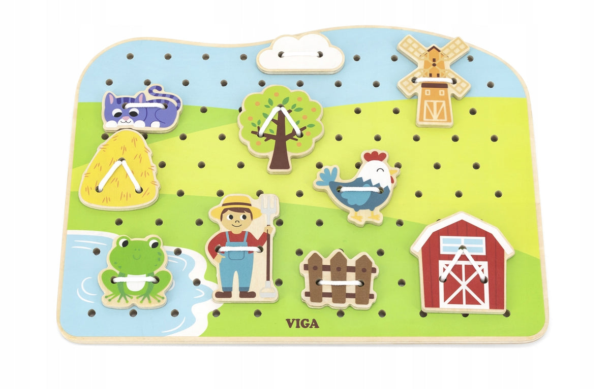 Viga 44637 Lacing game - farm